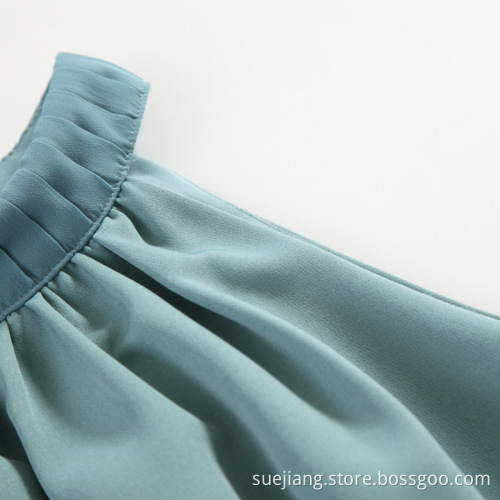 Wearing Ruffles Thin Belly Sexy Chiffon Heart Neck